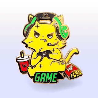 Enamel Pin GAME (British Shorthair Cat)