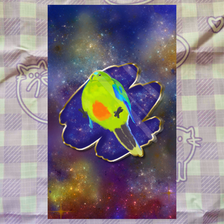 Mega CHONKY Orange Bellied Parrot Pin