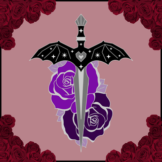 Sword and Roses Purple Variant Pin