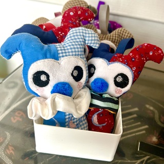 Handmade Opossum Jester Bag Clip