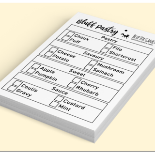 Bluff Pastry 50 Sheet Ingredient Pad