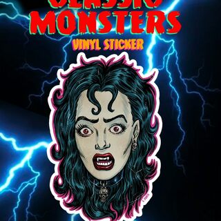 Vampiress 5x3 die cut vinyl sticker