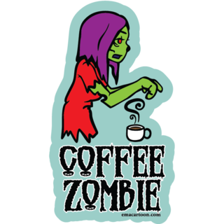 Coffee Zombie Sticker