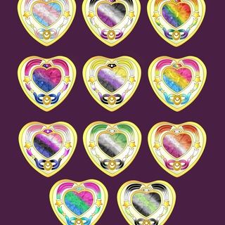 Magical Girl Pride Brooch Keychain