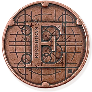 One (1) Copper Euclidean Coin