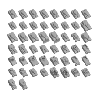 Additional tank pieces 'RT' half-set (6 different colors)