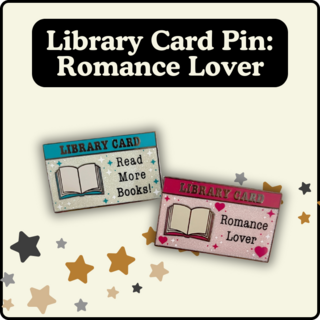 Library Card Pin Romance Lover