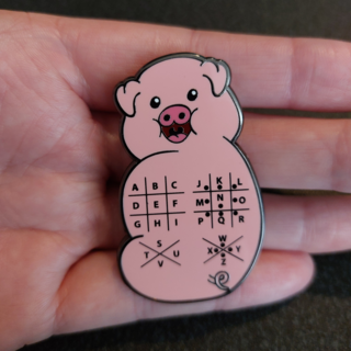 Pig Pen Cipher Enamel Pin