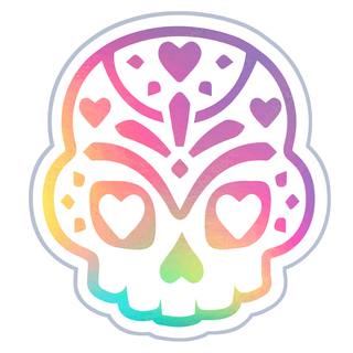 Sugar Skull Holographic sticker