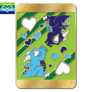 Pride Derpy Dragon Pin - Polyamory