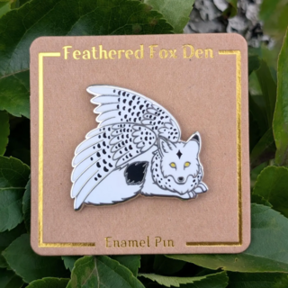 Snowy Owl Fox Pin