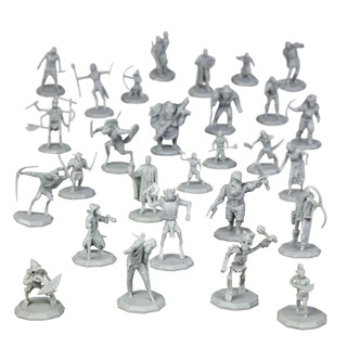 Monster Fantasy Paintable Mini Figures Set of 28