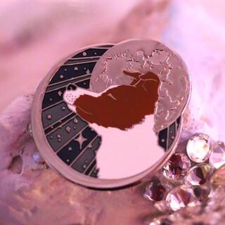 Laika the Cosmonaut Dog Enamel Pin