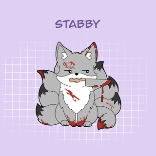 Stabby Enamel Pin