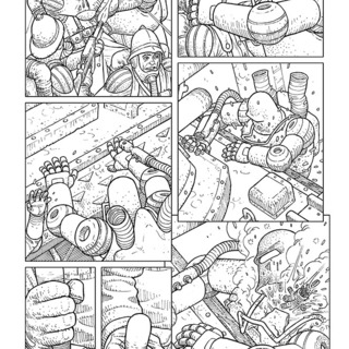 Original artwork for page 32 of First Men on Mars #1 by Paul McCaffrey