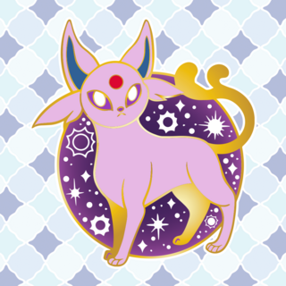 Espeon Bark Types Enamel Pin