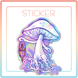 "Mama Shroom" - Holographic Sticker