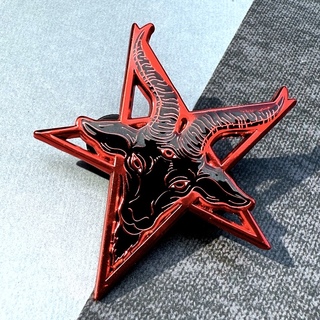 Baphomet Red Chrome 2" pin