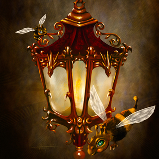 Wall-Art - Bee Dragon Lantern (8x10)