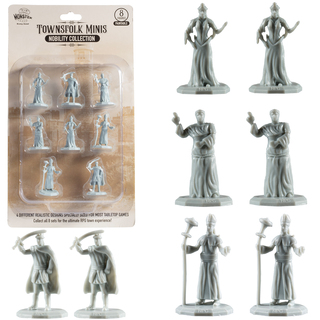 Monster Townsfolk Nobility Paintable Mini Figures Set of 8