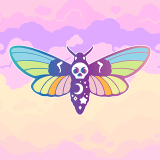 Mini Death's Head Hawk Moth Pin