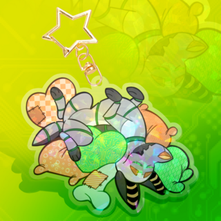 Robot Dog Dreams Keychain