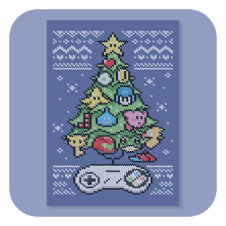 A6 Postcard - Christmas Card - A Classic Gamer Christmas
