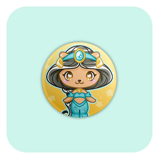 Nya Nya Neko Jasmine Badge Button