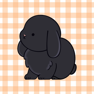 Standard Lop (Black) Enamel Pin
