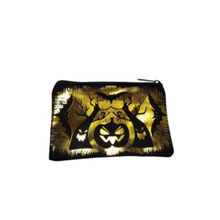 Black with Gold Foil Halloween Pouch