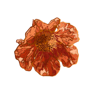 Pomegranate Blossom Enamel Pin