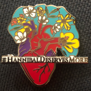 #HannibalDeservesMore Fandom Hashtag Enamel Pin