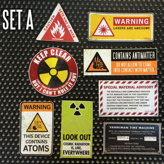 STICKER SET: 8 Warning Labels (Set A)