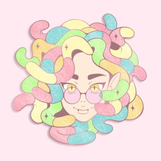 Gummy Gorgon Enamel Pin