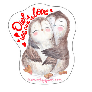 OWL we need is love sticker