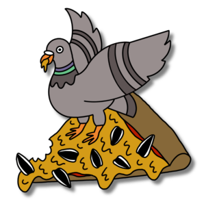 Pigeon Pizza Pin