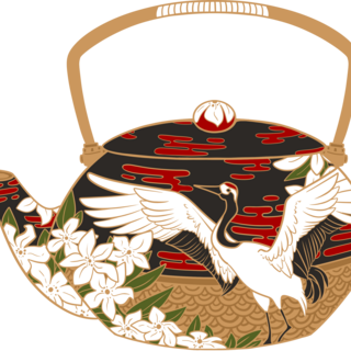 Jasmine (Crane) Tea Pot Pin