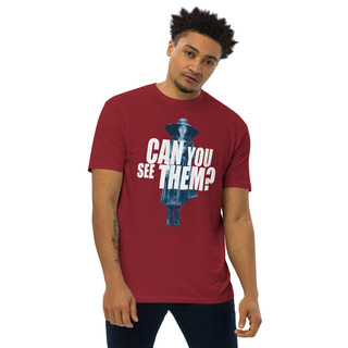 Can You See Them? Abigail Logo Brick Red Men's T-Shirt