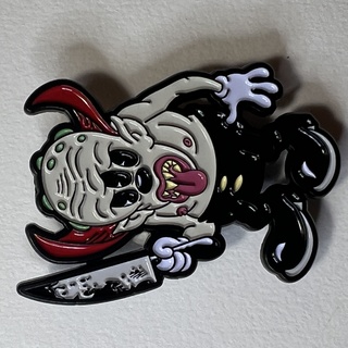 Cartoon Creepies Triclops with a Knife 2" soft enamel pin