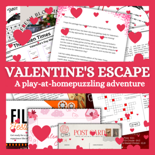 Valentine's Escape Room Game - Play-at-home puzzling mystery!