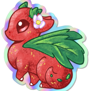 Strawberry Dragon Sticker