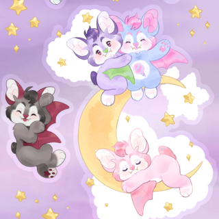 Sweet Dreams Bats Sticker Sheet