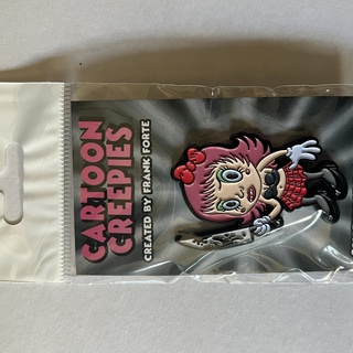 Cartoon Creepies Pink Haired Molly w/ Knife 2" Soft Enamel pin