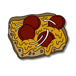 Square Pizza Pin