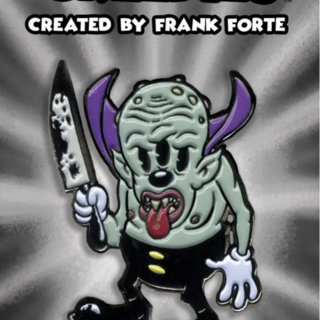 Cartoon Creepies Triclops with a Knife 1.75" Soft Enamel pin