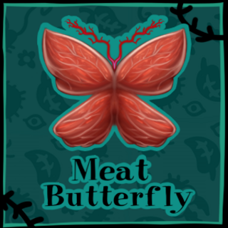Meat Butterfly Vinyl Sticker
