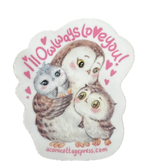 I'll OWLways Love You! 3x3 Sticker