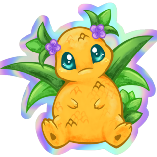 Pineapple Dragon Sticker