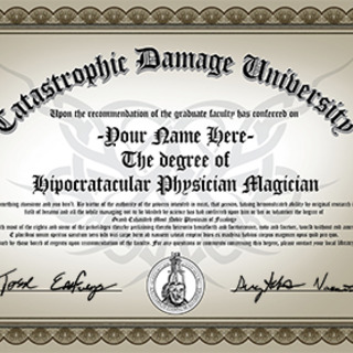Printable Diploma HPM - Hippocratacular Physician Magician