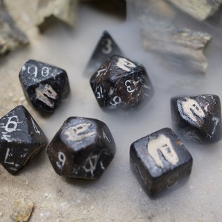 T-Rex Fossil Dice Set (Carved Bone)